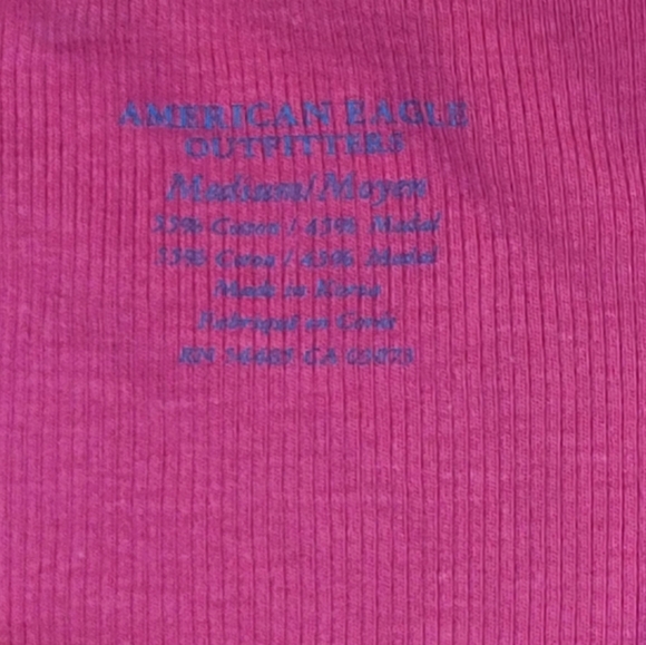 American Eagle pink long sleeve fitted t-shirt - Picture 3 of 4